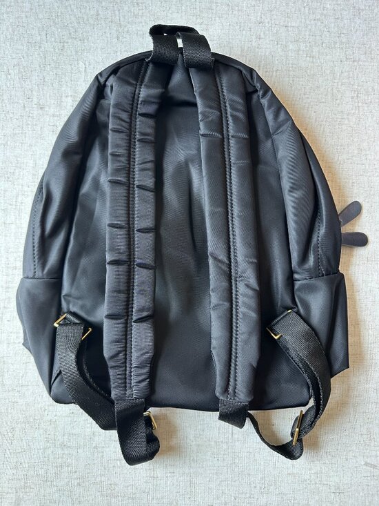 Anya Hindmarch Eyes Backpack Black Nylon Leather Trim Gold Hardware main image 9